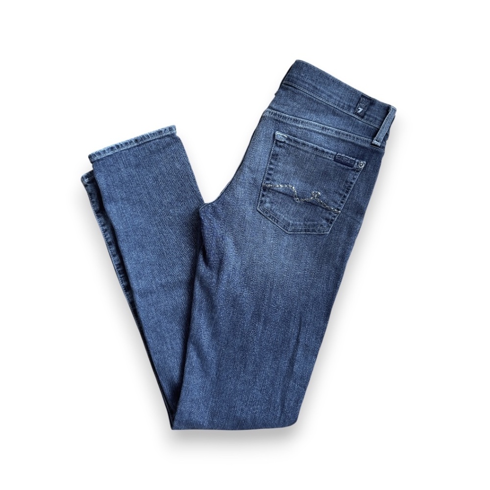 7 For All Mankind Roxanne Embellished Pocket Slim Fit Jeans – Size 27